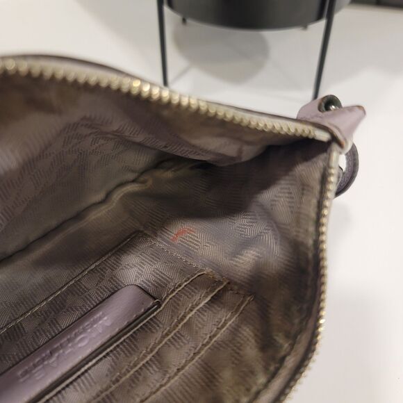 MICHAEL KORS WRISTLET  *RARE* Jet Set Leather Large Zip Clutch Purple/Lavender - Picture 10 of 10